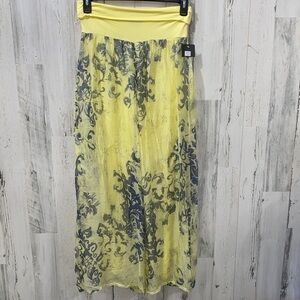0815 NT Yellow & Gray Floral Pants